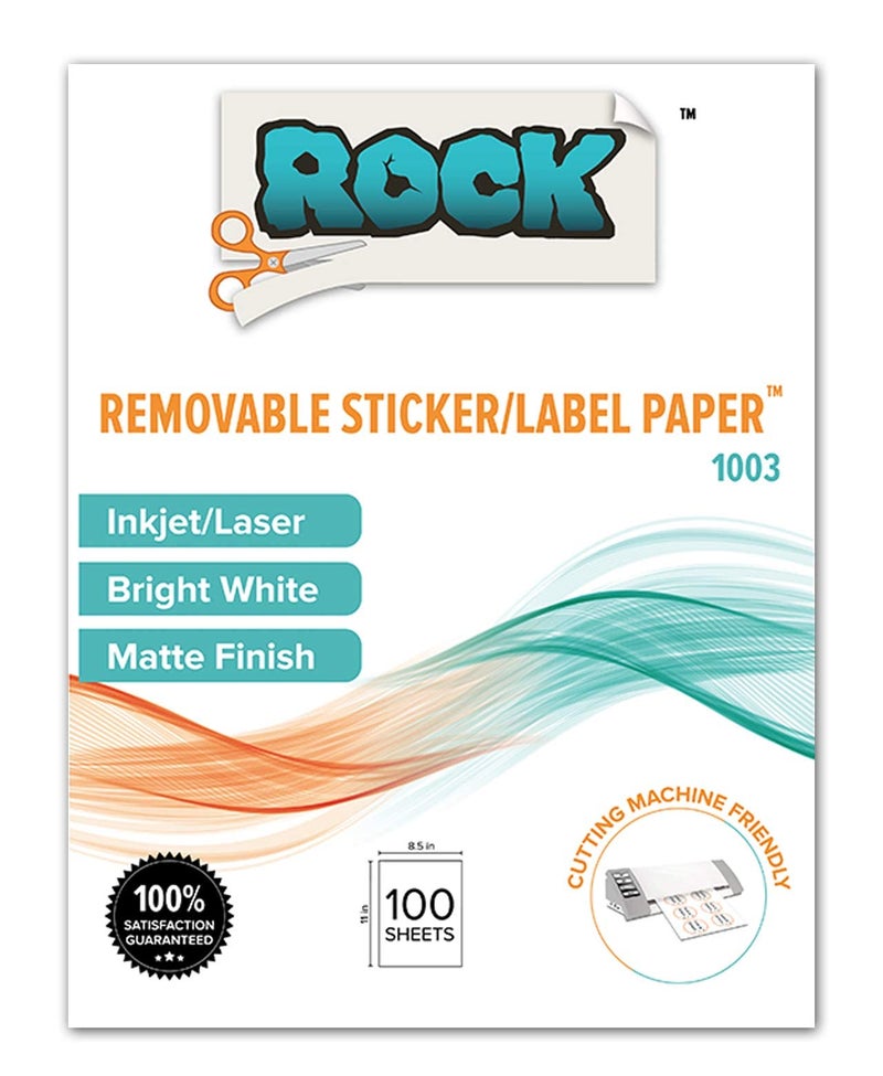 Rock Paper Scissors Removable Sticker Paper 8.5"x11" 100 count - Image 2